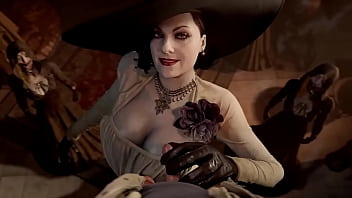 Alcina dimitrescu gives handjob