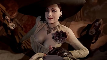 Alcina dimitrescu gives handjob