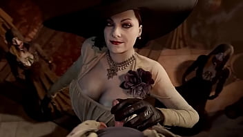 Alcina dimitrescu gives handjob