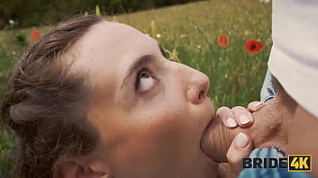 Bride4k lost bride sakura hell found the best entertainment with huge stranger’s dick in the field