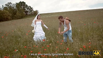 Bride4k lost bride sakura hell found the best entertainment with huge stranger’s dick in the field