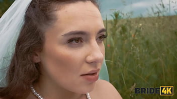 Bride4k lost bride sakura hell found the best entertainment with huge stranger’s dick in the field