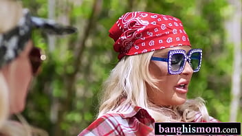 Two stunning stepmoms swap their horny stepsons on a hot summer day