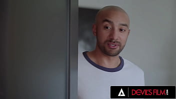 Sex hotline babe gets caught and fuck with her roommate