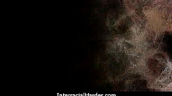 Busty blonde fucks and sucks a huge black monster cock 22