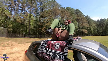 Pleasuring myself outside on my car