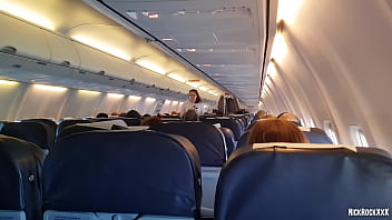 Public porn video on the plane Public porn video on the plane