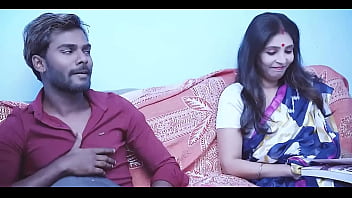 Desi mature bhabhi strips her saree to fuck devar's big dick and swallows cum