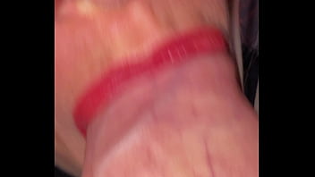 Stockings & heels stranger’s explosive cum on her outfit