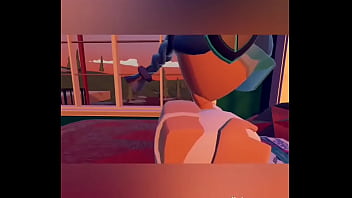 Recroom bunny deepthroats and rides cock
