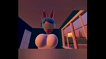 Recroom bunny deepthroats and rides cock