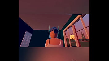 Recroom bunny deepthroats and rides cock