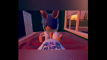 Recroom bunny deepthroats and rides cock