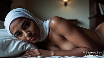 Hot teenager with hijab arab turkish women love to play naked ai generated