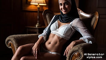 Hot teenager with hijab arab turkish women love to play naked ai generated