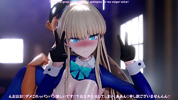 Toki faints with a double peace sign until he climaxes with a piston reverse bunny ver Toki faints with a double peace sign until he climaxes with a piston reverse bunny ver