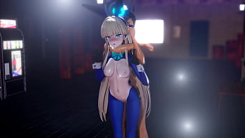 Toki faints with a double peace sign until he climaxes with a piston reverse bunny ver Toki faints with a double peace sign until he climaxes with a piston reverse bunny ver