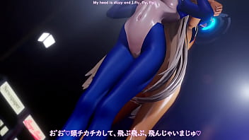 Toki faints with a double peace sign until he climaxes with a piston reverse bunny ver