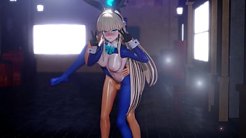 Toki faints with a double peace sign until he climaxes with a piston reverse bunny ver Toki faints with a double peace sign until he climaxes with a piston reverse bunny ver