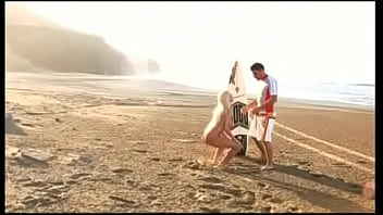 Blonde powerhouse alexis finds some cock on the beach