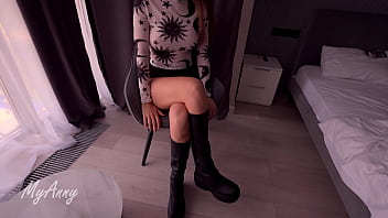 Give me a creampie without taking off my thigh high boots black thigh high boots fetish