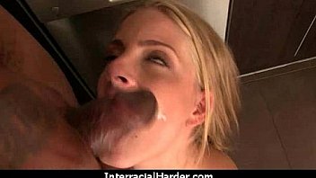 White girl spit roasted by big black cock 18