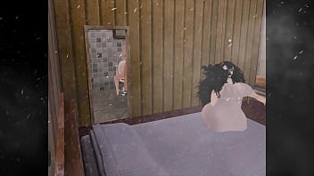 A step mom and son in a 3d virtual world