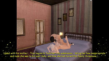 A step mom and son in a 3d virtual world