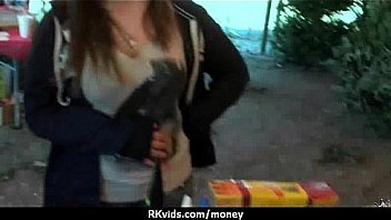 Desperate teen naked in public and fucks to pay rent 7