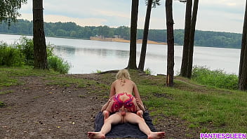Rough pussyfucking outdoors in forest until huge cumshot on boobs Rough pussyfucking outdoors in forest until huge cumshot on boobs