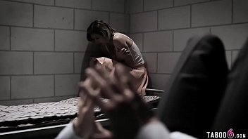 In a weird prison with a blonde teen leads to sex