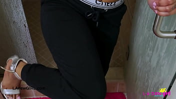 Stunning brunette model enjoys a sensual bath