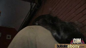 Ebony girl gang banged and covered in cum 17