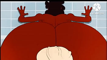 Ebony slut riding huge cock pov