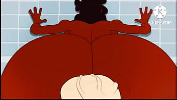 Ebony slut riding huge cock pov