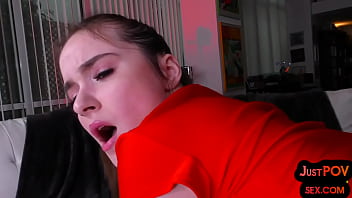 Pov assfucked teen prepares her asshole with dildo before assdrilling