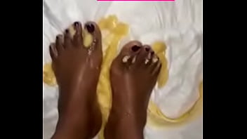 Crushing with my ebony toes and soles