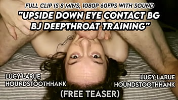 Upside down eye contact bg bj deepthroat training