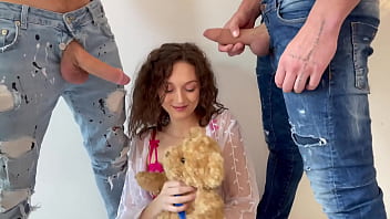 18 years old and she asks us to dominate her sexually between 2 men