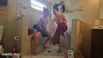 Teen twin pawg girls in the shower