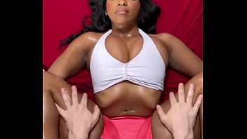 Ebony teen beauty with huge natural tits lily starfire getting fucked after massage