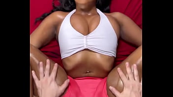 Ebony teen beauty with huge natural tits lily starfire getting fucked after massage