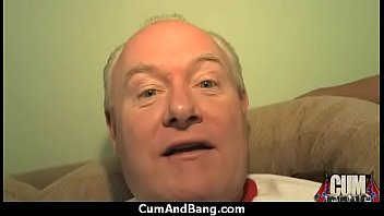 Ebony chick hard fuck in interracial group 15