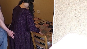 Milf lets her stepson in her ass and sucks his cock