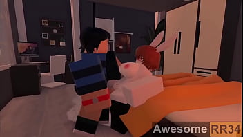 Bunny girl gets banged hard on bed