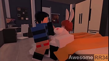 Bunny girl gets banged hard on bed