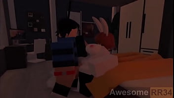 Bunny girl gets banged hard on bed