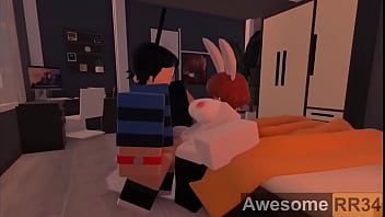 Bunny girl gets banged hard on bed