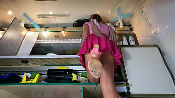 Hot slut showing her naturals boobs at work