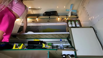 Hot slut showing her naturals boobs at work